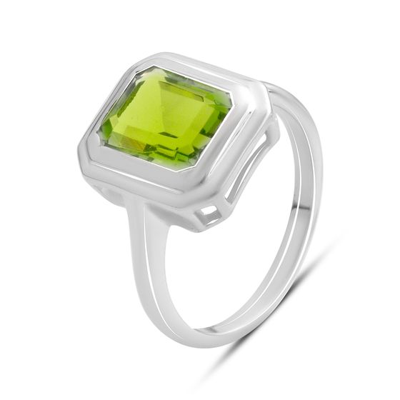 Серебряное кольцо с хризолітом 2.85ct