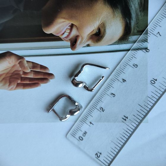 Серебряные серьги без камней