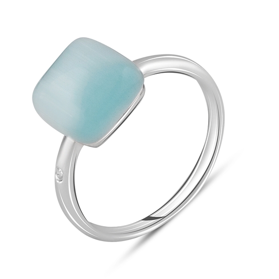 Серебряное кольцо с кошачьим глазом 5.3ct