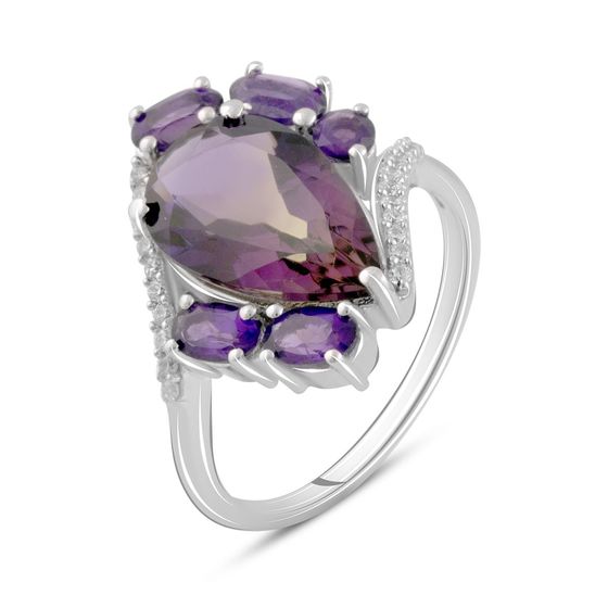 Серебряное кольцо с аметрином nano 4ct