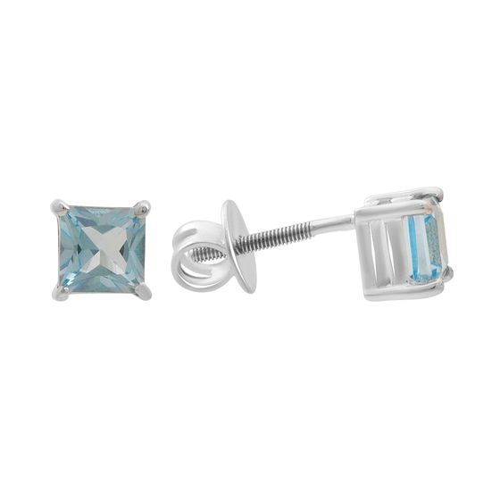 Серебряные серьги с топазом 1.52ct