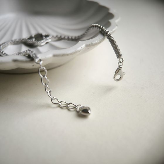 Серебряный браслет с фианитами