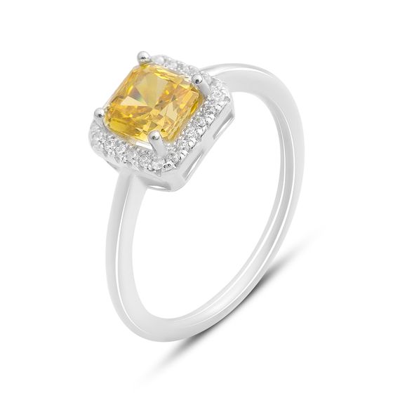 Серебряное кольцо с фианитами