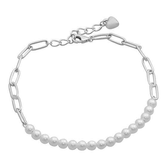Серебряный браслет с жемчугом