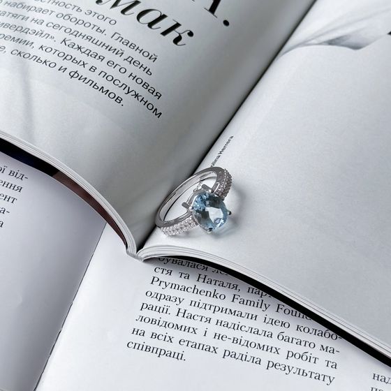 Серебряное кольцо с топазом