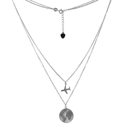 Серебряное колье без камней