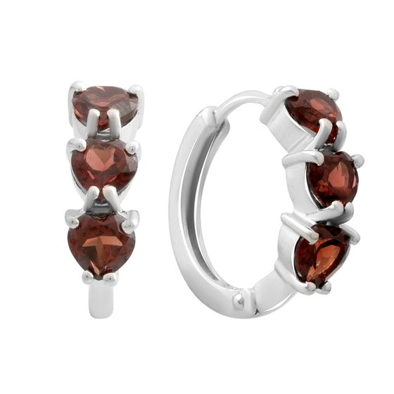 Серебряные серьги с гранатом 3.25ct
