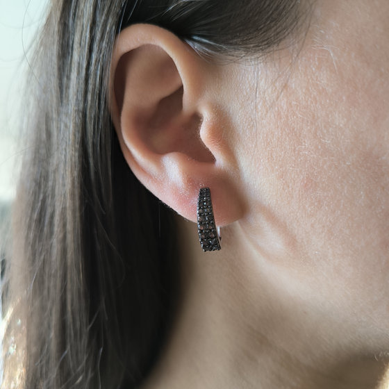 Серебряные серьги с фианитами