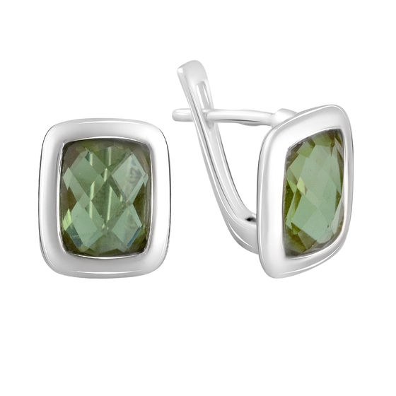 Серебряные серьги с султанитом