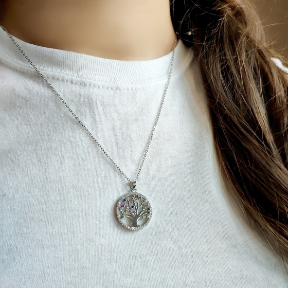 Серебряная подвеска с фианитами