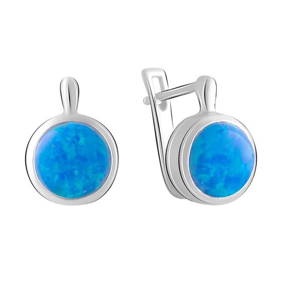Серебряные серьги с опалом 1.6ct