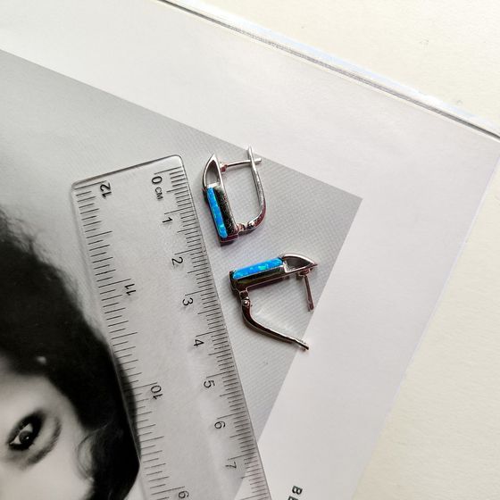 Серебряные серьги с опалом 1.913ct