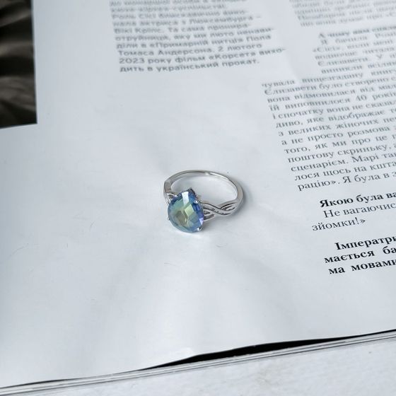 Серебряное кольцо с мистик топазом 2.9ct