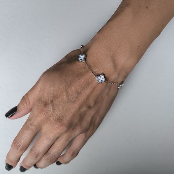 Серебряный браслет с емаллю