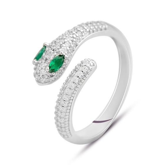 Серебряное кольцо с фианитами