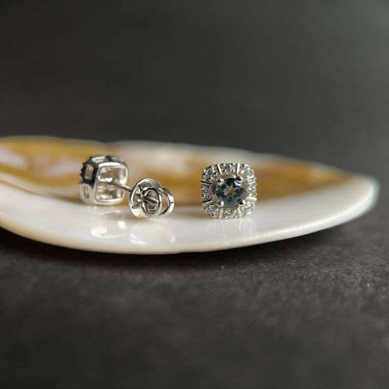 Серебряные серьги с мистик топазом 0.732ct