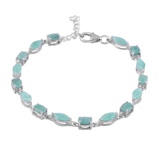 Серебряный браслет с изумрудом 7.15ct
