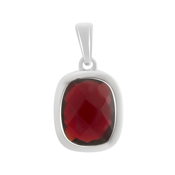 Серебряная подвеска с гранатом nano