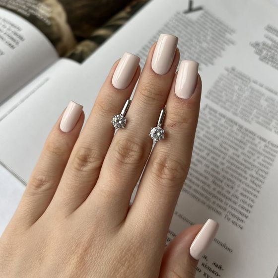 Серебряные серьги с фианитами