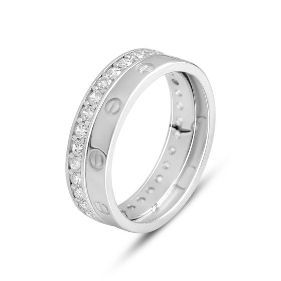 Золотое кольцо с фианитами 0.62ct
