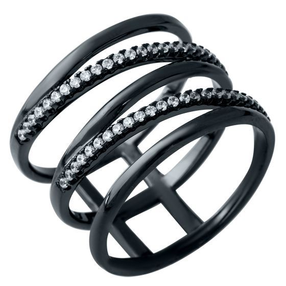 Серебряное кольцо с фианитами