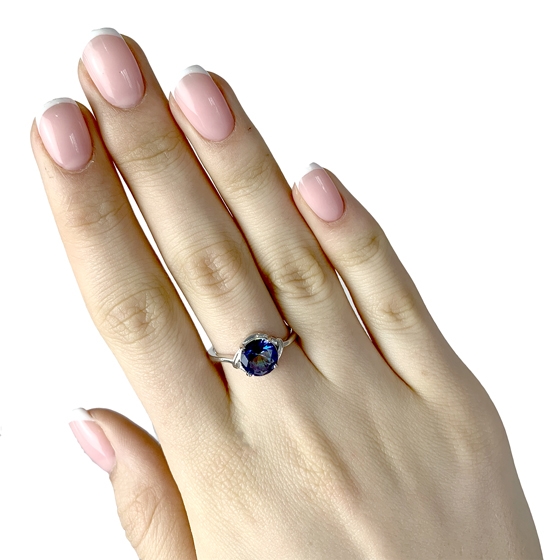 Серебряное кольцо с мистик топазом 1.467ct