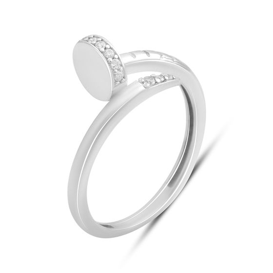 Серебряное кольцо с фианитами 0.12ct