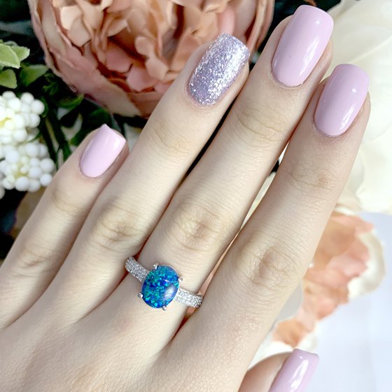 Серебряное кольцо с опалом 1.237ct