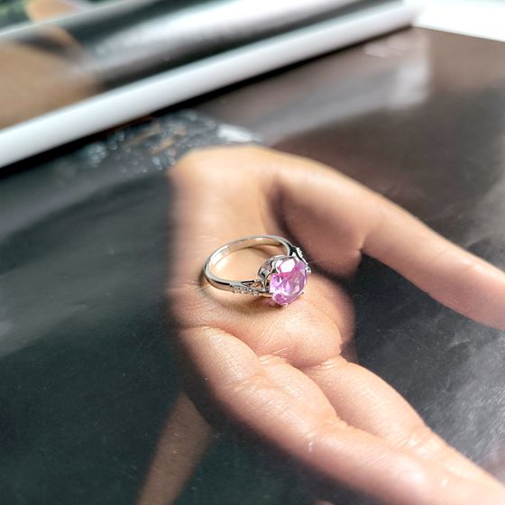 Серебряное кольцо с александритом 4.87ct