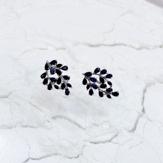 Серебряные серьги с сапфиром 6.925ct