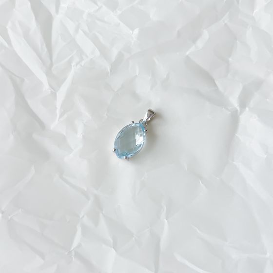 Серебряная подвеска с топазом 5.958ct
