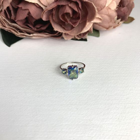 Серебряное кольцо с мистик топазом 5.108ct