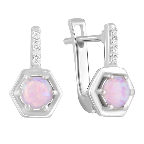 Серебряные серьги с опалом 0.397ct