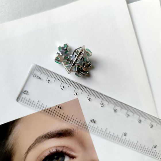 Серебряное кольцо с изумрудом 2.8ct