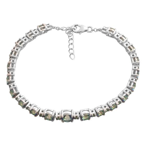 Серебряный браслет с мистик топазом