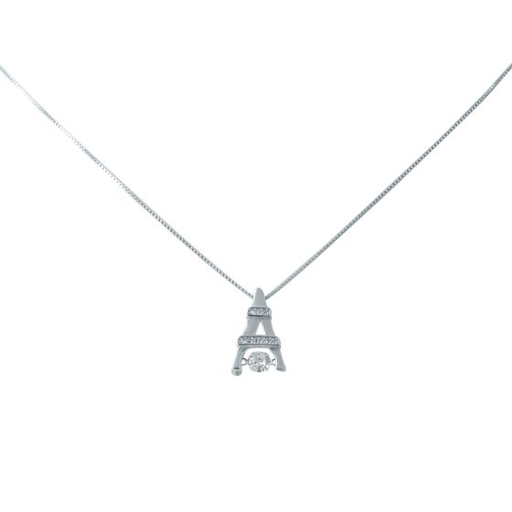 Серебряное колье с фианитами