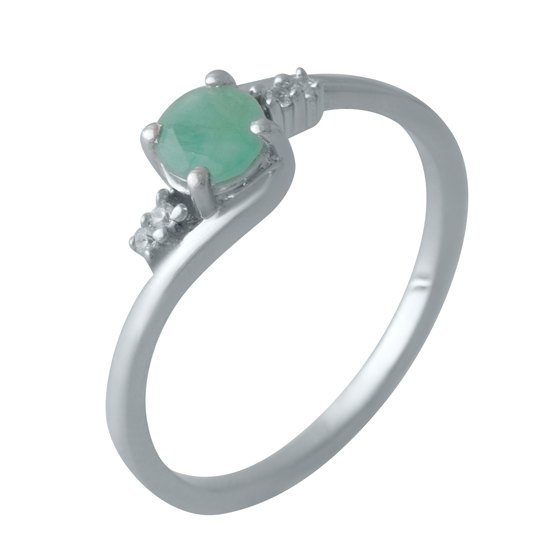 Серебряное кольцо с изумрудом 0.51ct