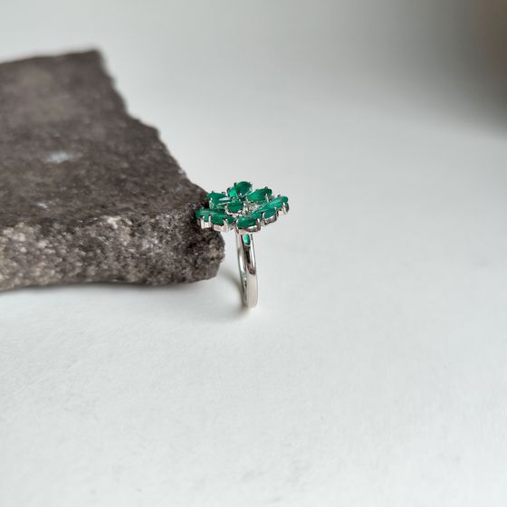 Серебряное кольцо с агатом 3.23ct