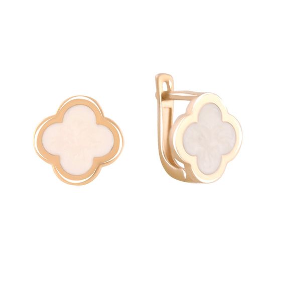 Золотые серьги с емаллю