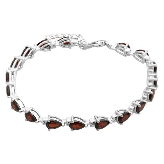 Серебряный браслет с гранатом 8.348ct