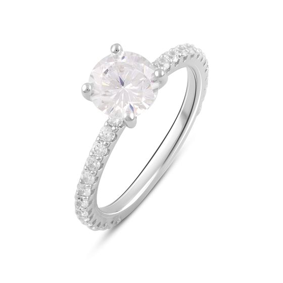 Серебряное кольцо с фианитами