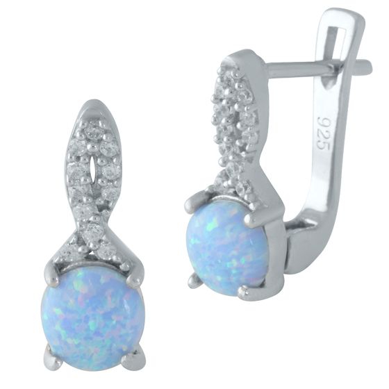 Серебряные серьги с опалом 0.864ct