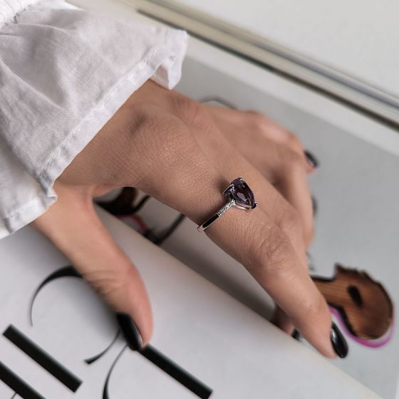 Серебряное кольцо с аметистом 1.887ct