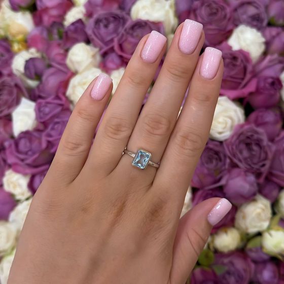 Серебряное кольцо с топазом 1.842ct