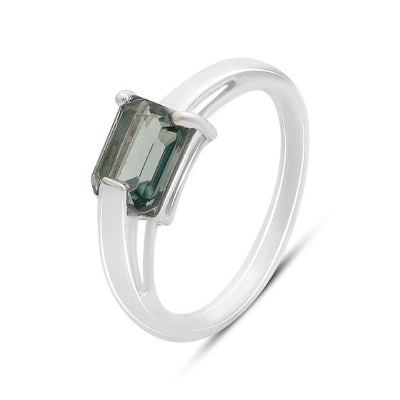 Серебряное кольцо с топазом Лондон Блю 1.283ct