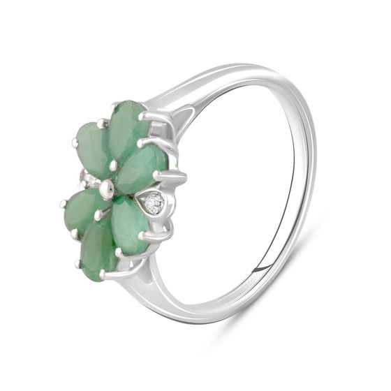 Серебряное кольцо с изумрудом 1.175ct