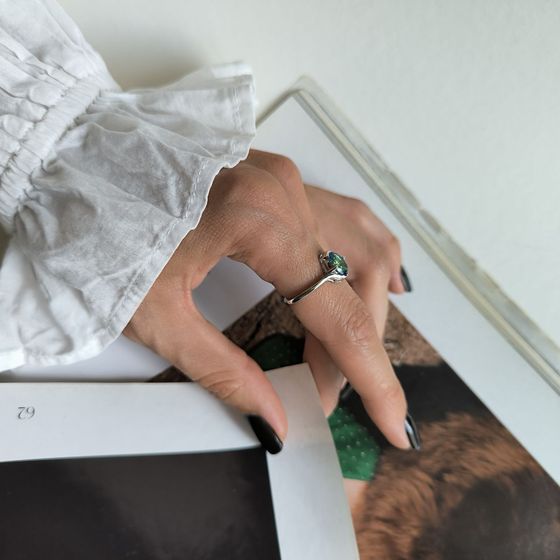 Серебряное кольцо с мистик топазом 0.925ct