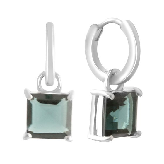 Серебряные серьги с топазом Лондон Блю 4.113ct