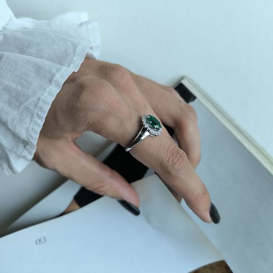 Серебряное кольцо с агатом 1.638ct