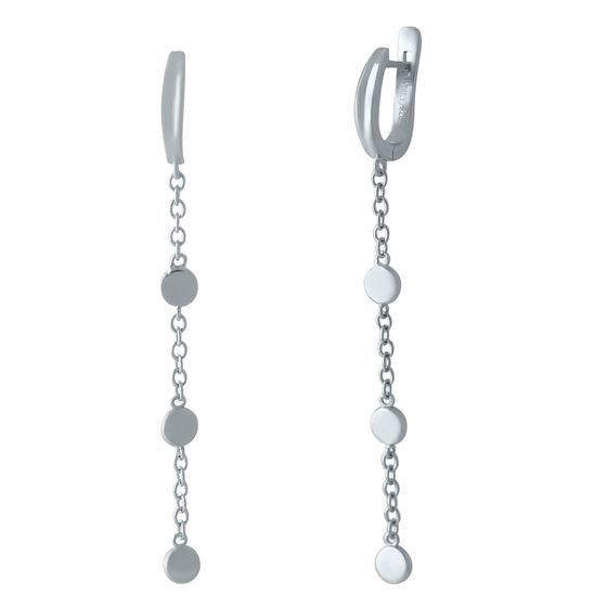 Серебряные серьги без камней